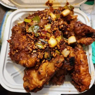 Dry fried wings