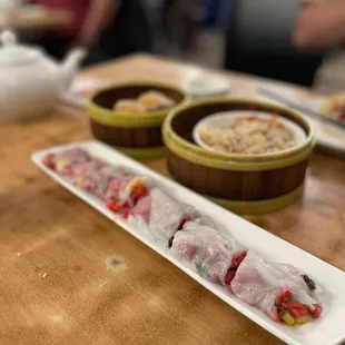 Bbq pork noodle roll