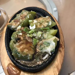 Stuffed Bell Pepper On Iron Plate