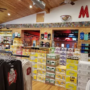 the inside of the store