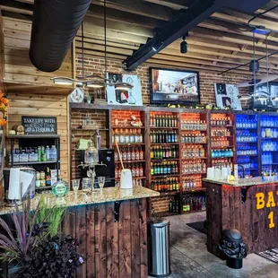 the bar area