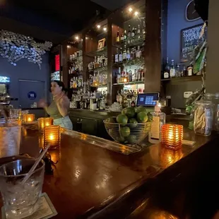 people sitting at the bar