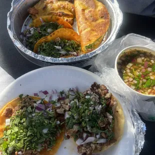 Birria combo plate and extra tacos