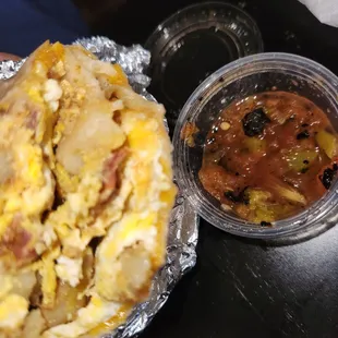 Bacon breakfast burrito. Delicious!