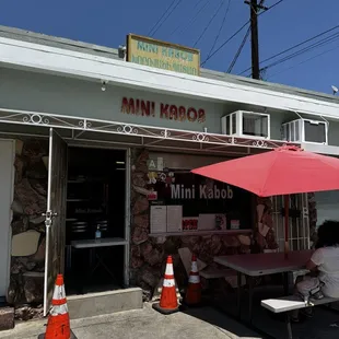 Outside and sitting area