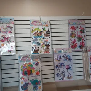 a variety of stickers