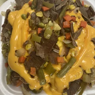 Gyro rice dinner + cheese