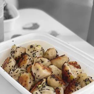 Mini Pan Fried Dumplings | @whaevaeats