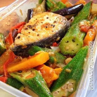 Pinakbet with Fish for those who don't eat pork or chicken but we can make with pork or chicken upon request
