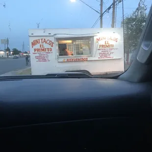 a view from inside a car