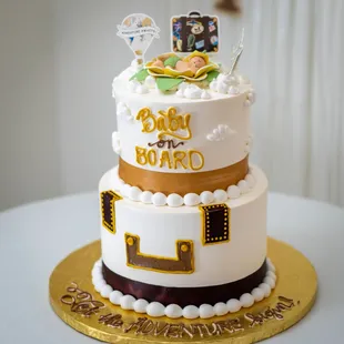 a baby on board cake