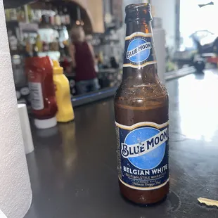 a bottle of blue moon
