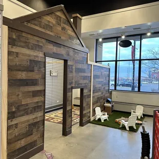 Only in MN you have a &apos;cabin&apos; pretend corner.