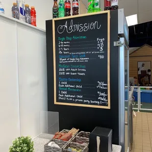 Admission menu