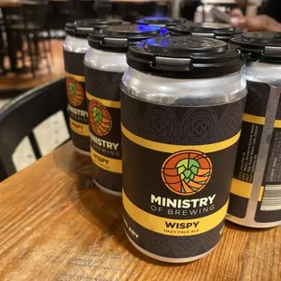 A six pack of Wispy ready to go home