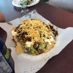 Super Nachos with pastor.