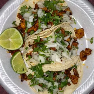 Street tacos. I think my son had the pastor.