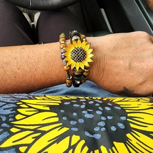 Bracelet I bought here to match my shirt.