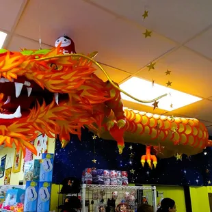 Cool dragon greets you upon entry.