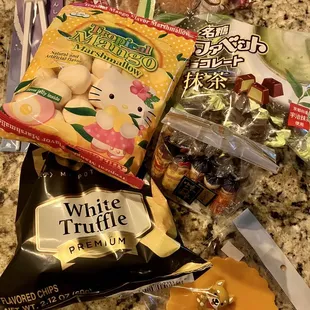 Trying new snack flavors.