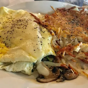 Spinach and Mushroom Omelette