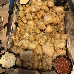 Cheese curd platter