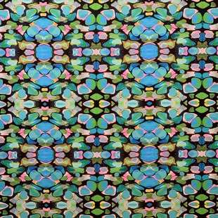 One section of a huge marbled mural at the Minnesota Center for Book Arts.