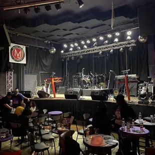 stage with band on stage