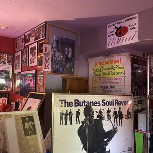 a variety of records and memorabilia
