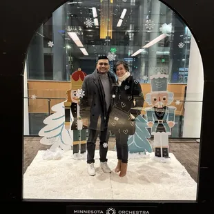 Snow globe photo opportunity upstairs!