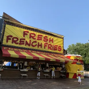 Is it a trip to the MN state fair if you don't get fries? They had condiments at the end that you could grab!