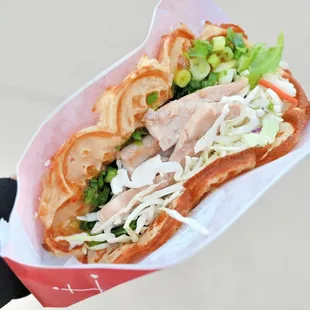 Nordic Waffle with pork belly--this one is a skip for me in the future