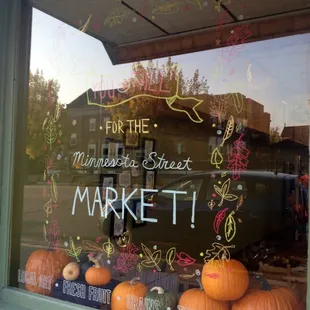 Fall window at The Market