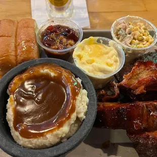 Ribs with the with the works