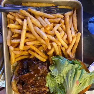 Longhorn brisket sandwich