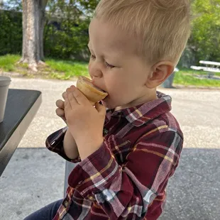 The soft serve ice cream was loved by all.