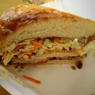 Fried Chicken Sandwich with potato salad  $11