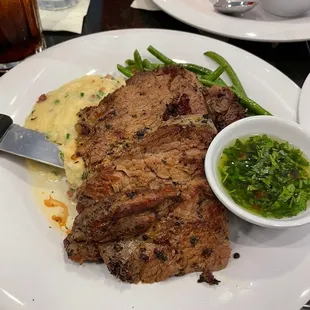 The steak dinner , Delicious