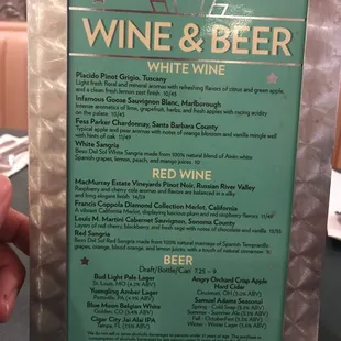 Wine and Beer