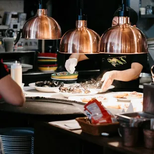 sushi and sashimi, interior