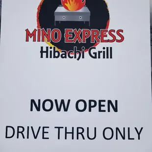Drive thru open!