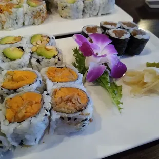 a variety of sushi