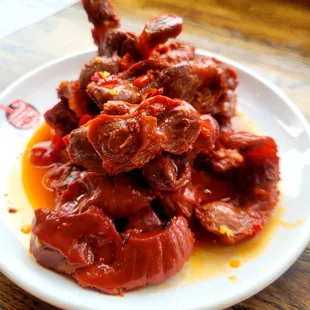 Gizzard with beautiful chilies and peppercorn. Mouth numbing.