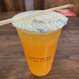 Flavored Iced Green Tea (passionfruit)