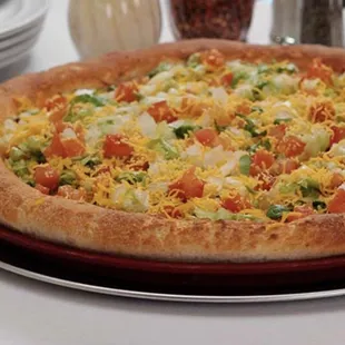 a freshly baked pizza