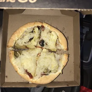 Sad dairy-free pizza.