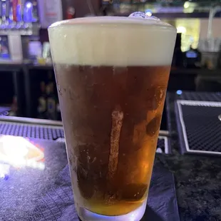 Local beer on tap.