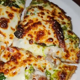 Mini - Thai spicy on pan crust, Mediterranean on whole wheat, Panceco special on panko crust.