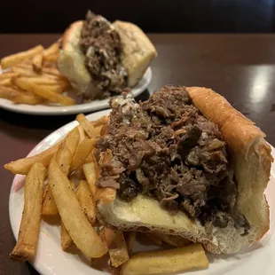 Philly Cheesesteak and Seasoned Fries