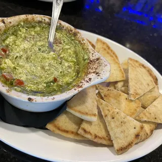 Baked Cream Cheese Pesto Dip